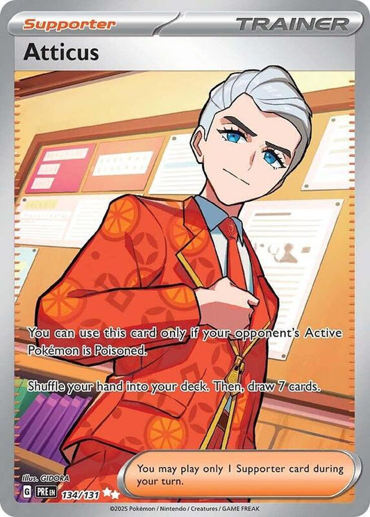 Atticus - 134/131 - Holofoil 134/131 Prismatic Evolutions | Ultra Rare Trainer Card