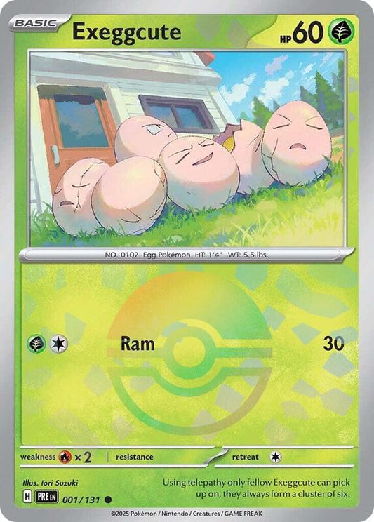Exeggcute (Poke Ball Pattern) - Holofoil 001/131 Prismatic Evolutions | Common Pokemon Card