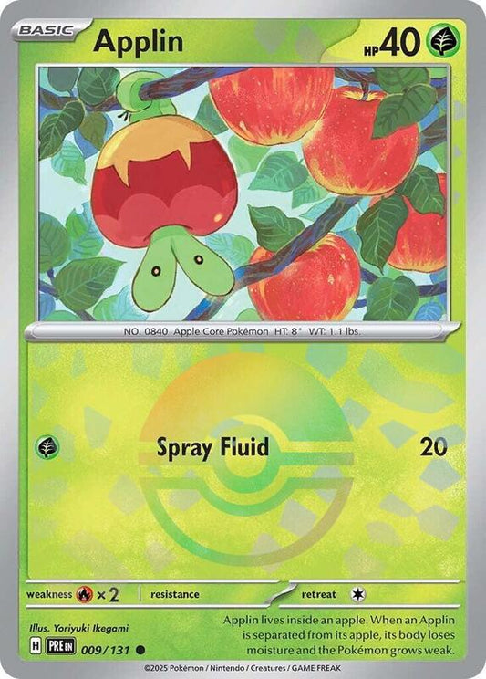 Applin (Poke Ball Pattern) - Holofoil 009/131 Prismatic Evolutions | Common Pokemon Card