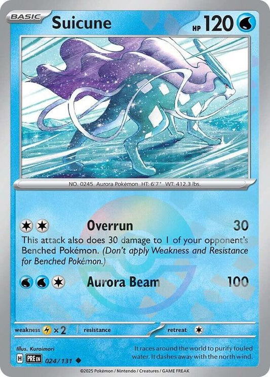 Suicune (Poke Ball Pattern) - Holofoil 024/131 Prismatic Evolutions | Uncommon Pokemon Card