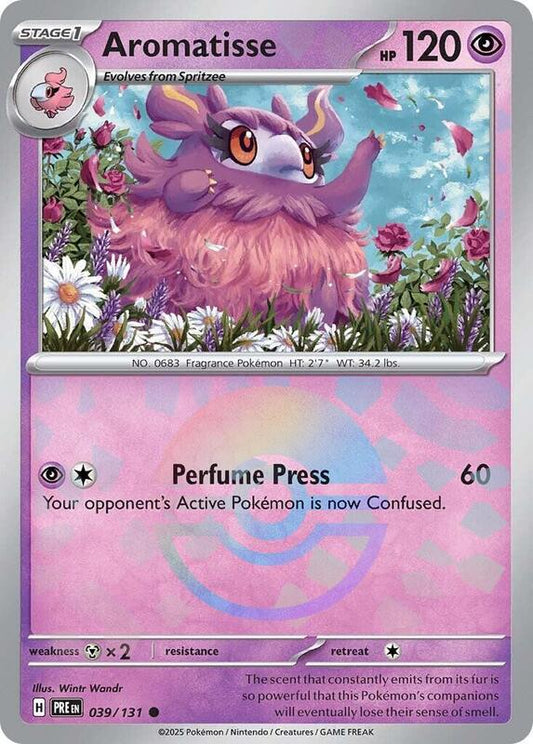 Aromatisse (Poke Ball Pattern) - Holofoil 039/131 Prismatic Evolutions | Common Pokemon Card
