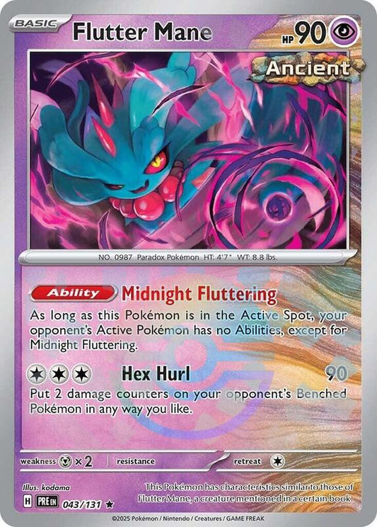 Flutter Mane (Poke Ball Pattern) - Holofoil 043/131 Prismatic Evolutions | Rare Pokemon Card