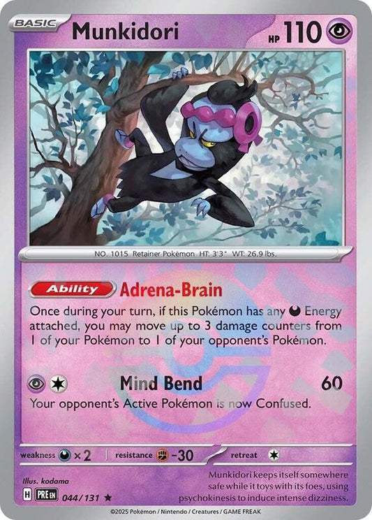 Munkidori (Poke Ball Pattern) - Holofoil 044/131 Prismatic Evolutions | Rare Pokemon Card