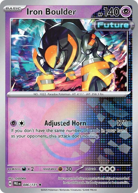 Iron Boulder (Poke Ball Pattern) - Holofoil 046/131 Prismatic Evolutions | Rare Pokemon Card