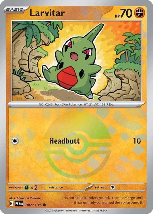 Larvitar (Poke Ball Pattern) - Holofoil 047/131 Prismatic Evolutions | Common Pokemon Card