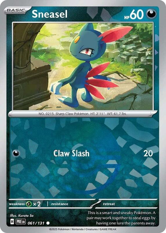 Sneasel (Poke Ball Pattern) - Holofoil 061/131 Prismatic Evolutions | Common Pokemon Card