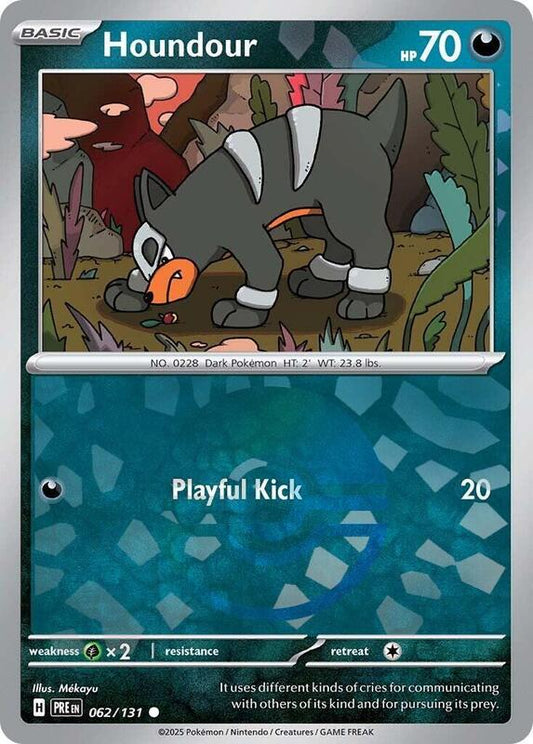 Houndour (Poke Ball Pattern) - Holofoil 062/131 Prismatic Evolutions | Common Pokemon Card