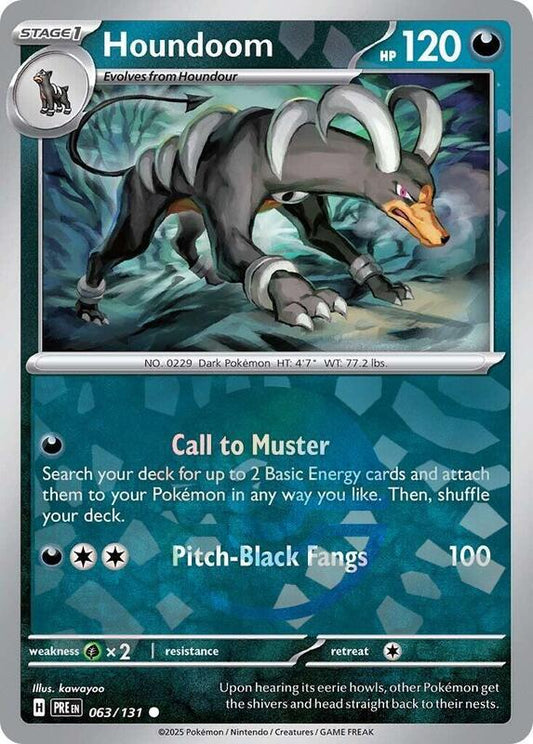 Houndoom (Poke Ball Pattern) - Holofoil 063/131 Prismatic Evolutions | Common Pokemon Card