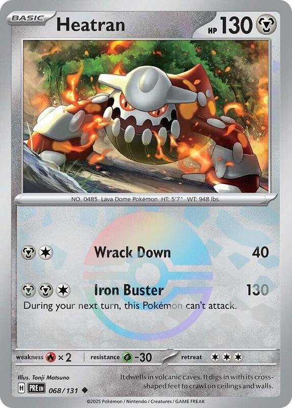 Heatran (Poke Ball Pattern) - Holofoil 068/131 Prismatic Evolutions | Uncommon Pokemon Card