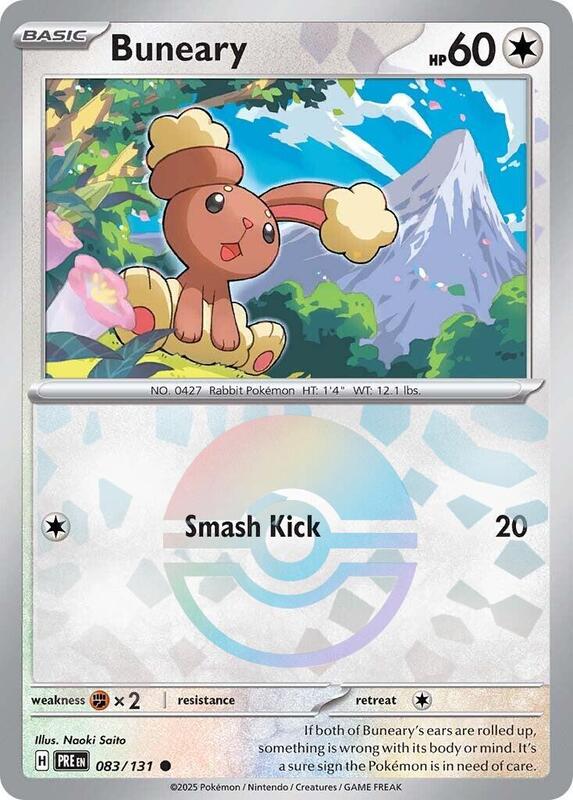 Buneary (Poke Ball Pattern) - Holofoil 083/131 Prismatic Evolutions | Common Pokemon Card