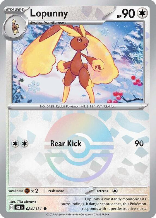 Lopunny (Poke Ball Pattern) - Holofoil 084/131 Prismatic Evolutions | Common Pokemon Card