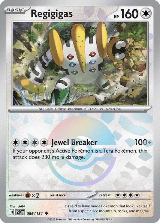 Regigigas (Poke Ball Pattern) - Holofoil 086/131 Prismatic Evolutions | Uncommon Pokemon Card