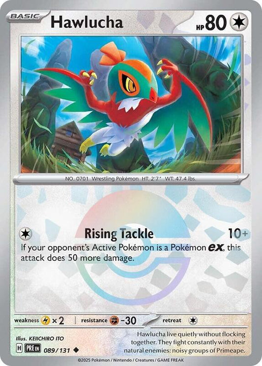 Hawlucha (Poke Ball Pattern) - Holofoil 089/131 Prismatic Evolutions | Uncommon Pokemon Card