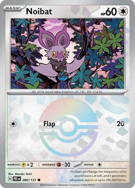 Noibat (Poke Ball Pattern) - Holofoil 090/131 Prismatic Evolutions | Common Pokemon Card