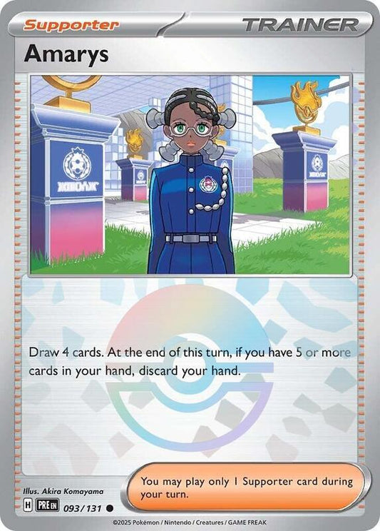 Amarys - 093/131 (Poke Ball Pattern) - Holofoil 093/131 Prismatic Evolutions | Common Trainer Card