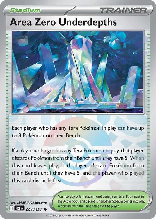 Area Zero Underdepths (Poke Ball Pattern) - Holofoil 094/131 Prismatic Evolutions | Uncommon Trainer Card