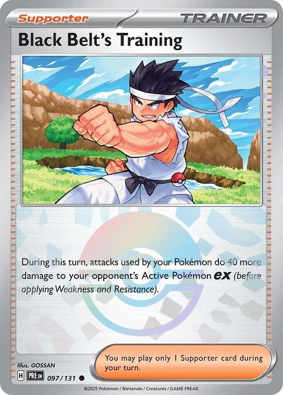 Black Belt's Training - 097/131 (Poke Ball Pattern) - Holofoil 097/131 Prismatic Evolutions | Common Trainer Card