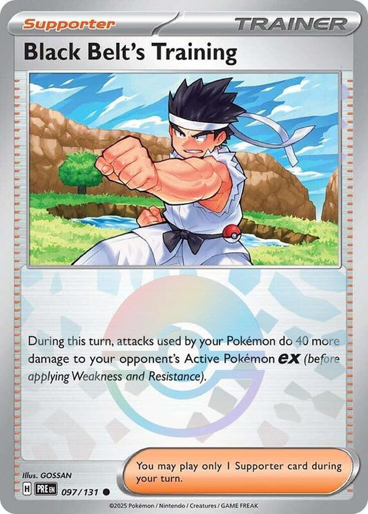 Black Belt's Training - 097/131 (Poke Ball Pattern) - Holofoil 097/131 Prismatic Evolutions | Common Trainer Card