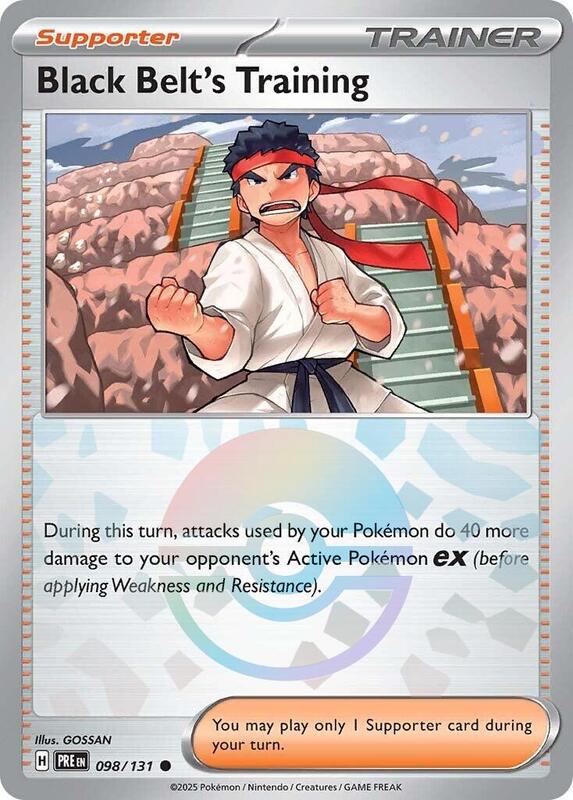 Black Belt's Training - 098/131 (Poke Ball Pattern) - Holofoil 098/131 Prismatic Evolutions | Common Trainer Card