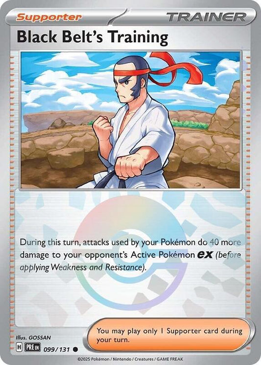 Black Belt's Training - 099/131 (Poke Ball Pattern) - Holofoil 099/131 Prismatic Evolutions | Common Trainer Card