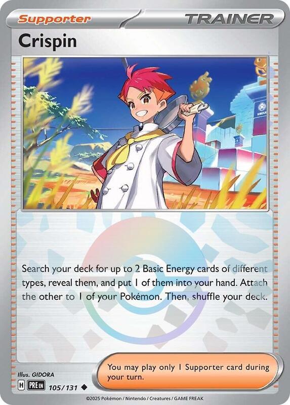 Crispin - 105/131 (Poke Ball Pattern) - Holofoil 105/131 Prismatic Evolutions | Uncommon Trainer Card