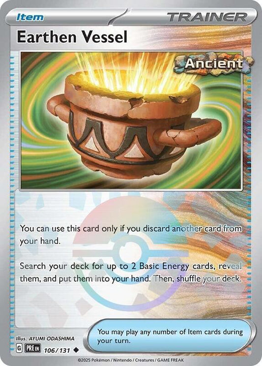Earthen Vessel (Poke Ball Pattern) - Holofoil 106/131 Prismatic Evolutions | Uncommon Trainer Card