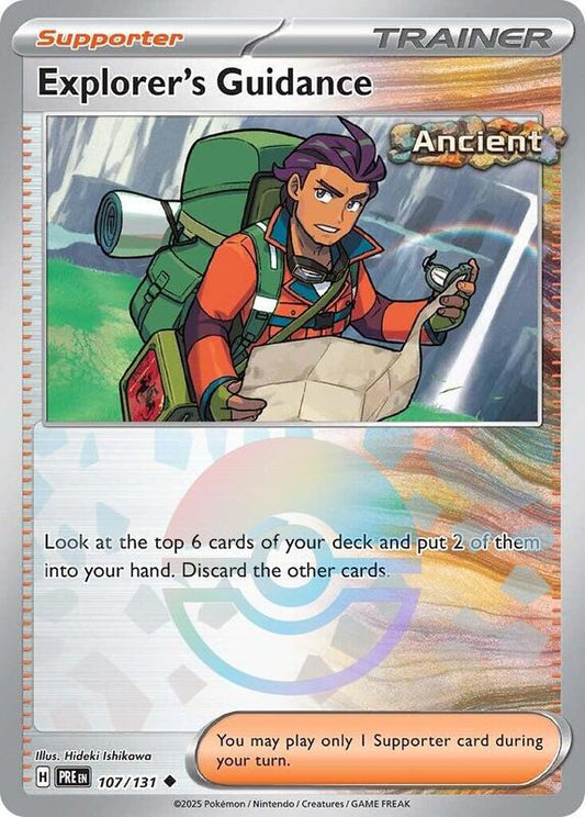 Explorer's Guidance (Poke Ball Pattern) - Holofoil 107/131 Prismatic Evolutions | Uncommon Trainer Card