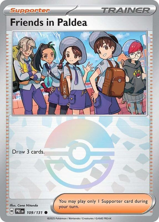 Friends in Paldea - 109/131 (Poke Ball Pattern) - Holofoil 109/131 Prismatic Evolutions | Common Trainer Card
