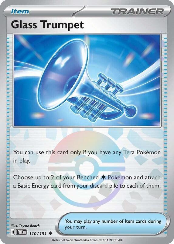 Glass Trumpet (Poke Ball Pattern) - Holofoil 110/131 Prismatic Evolutions | Uncommon Trainer Card