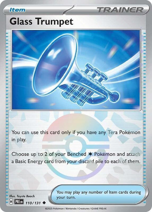 Glass Trumpet (Poke Ball Pattern) - Holofoil 110/131 Prismatic Evolutions | Uncommon Trainer Card