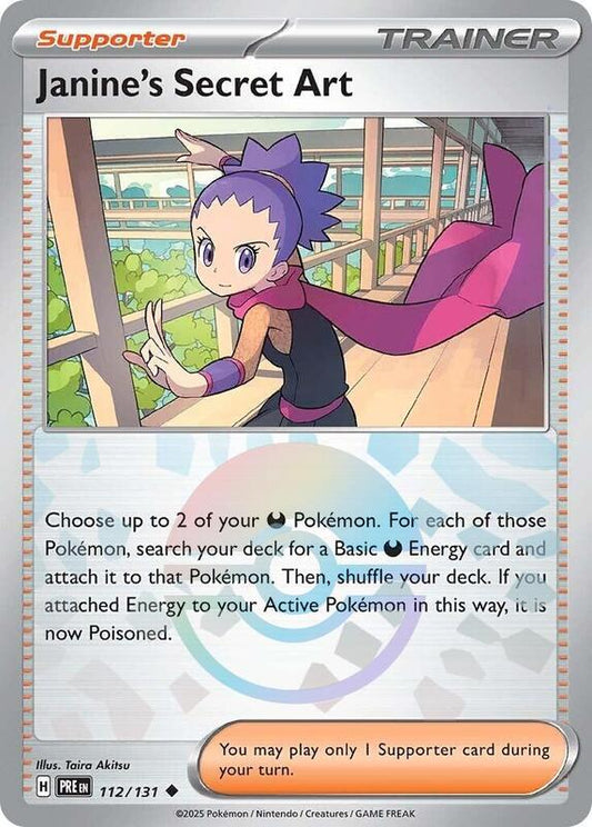 Janine's Secret Art - 112/131 (Poke Ball Pattern) - Holofoil 112/131 Prismatic Evolutions | Uncommon Trainer Card
