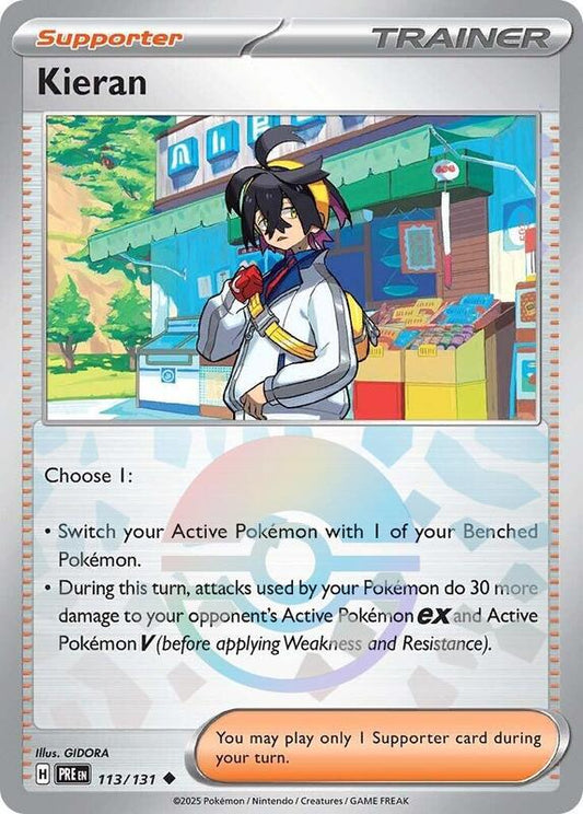 Kieran - 113/131 (Poke Ball Pattern) - Holofoil 113/131 Prismatic Evolutions | Uncommon Trainer Card