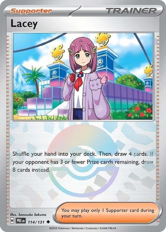 Lacey - 114/131 (Poke Ball Pattern) - Holofoil 114/131 Prismatic Evolutions | Uncommon Trainer Card