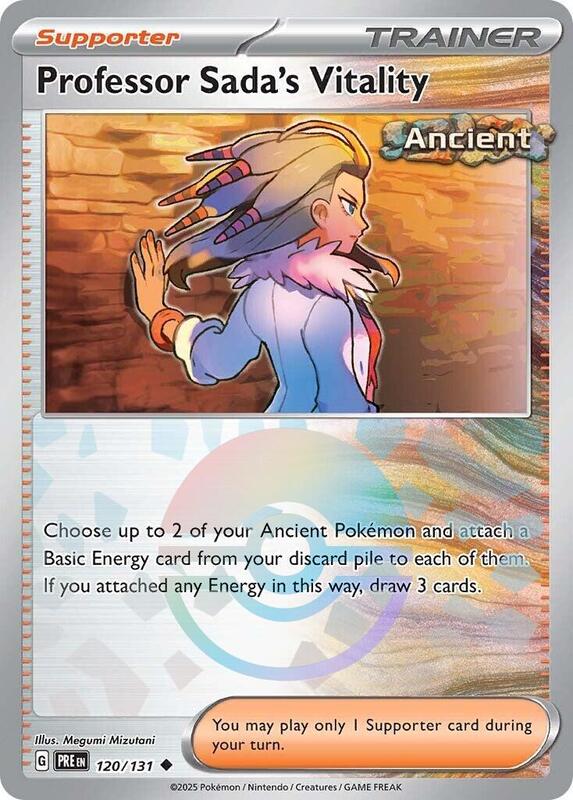 Professor Sada's Vitality (Poke Ball Pattern) - Holofoil 120/131 Prismatic Evolutions | Uncommon Trainer Card
