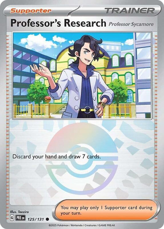 Professor's Research [Professor Sycamore] (Poke Ball Pattern) - Holofoil 125/131 Prismatic Evolutions | Common Trainer Card