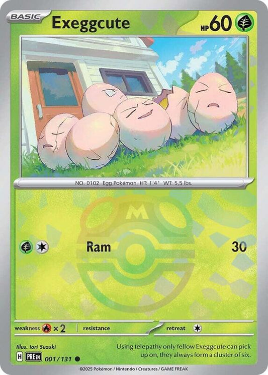 Exeggcute (Master Ball Pattern) - Holofoil 001/131 Prismatic Evolutions | Common Pokemon Card