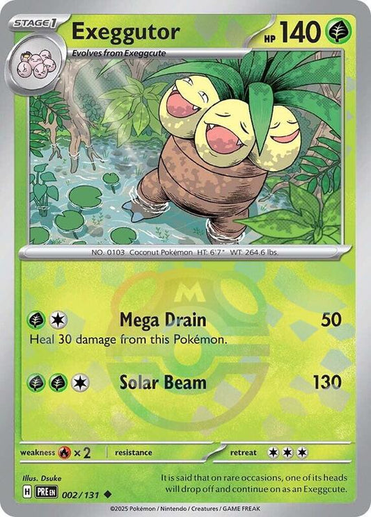 Exeggutor (Master Ball Pattern) - Holofoil 002/131 Prismatic Evolutions | Uncommon Pokemon Card