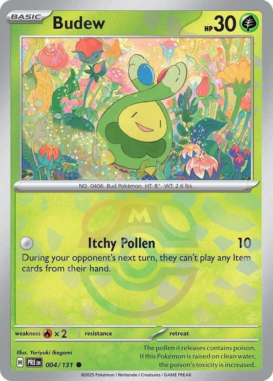 Budew (Master Ball Pattern) - Holofoil 004/131 Prismatic Evolutions | Common Pokemon Card
