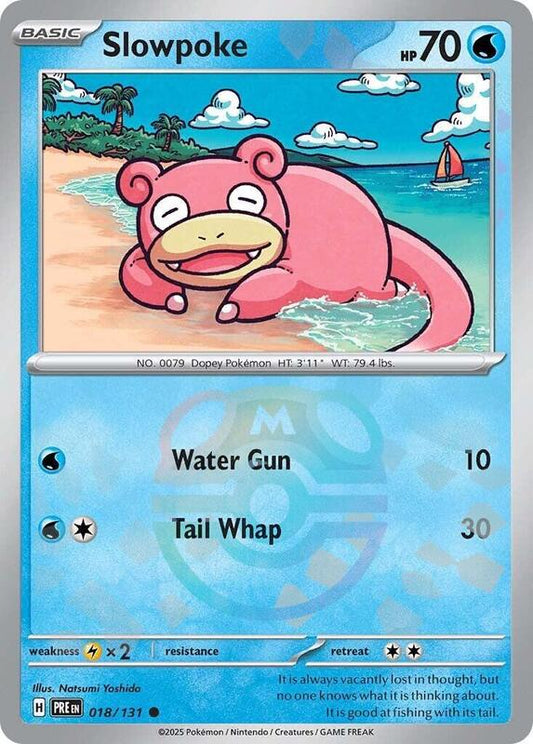 Slowpoke (Master Ball Pattern) - Holofoil 018/131 Prismatic Evolutions | Common Pokemon Card