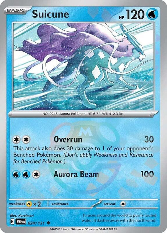 Suicune (Master Ball Pattern) - Holofoil 024/131 Prismatic Evolutions | Uncommon Pokemon Card