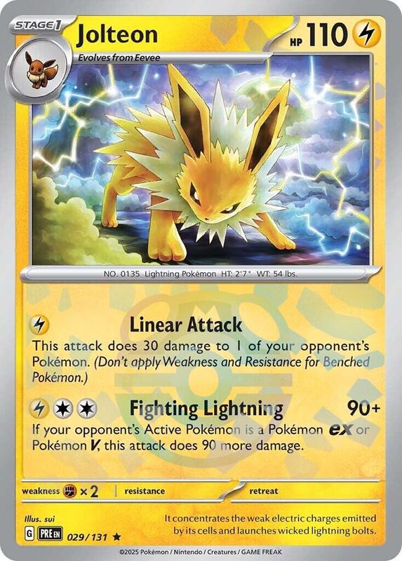 Jolteon (Master Ball Pattern) - Holofoil 029/131 Prismatic Evolutions | Rare Pokemon Card