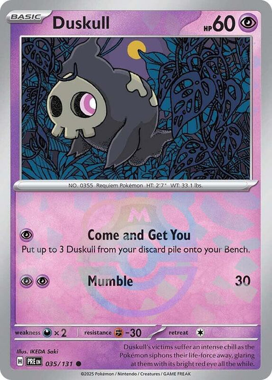 Duskull (Master Ball Pattern) - Holofoil 035/131 Prismatic Evolutions | Common Pokemon Card