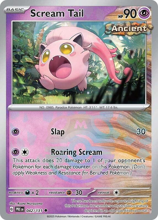 Scream Tail (Master Ball Pattern) - Holofoil 042/131 Prismatic Evolutions | Uncommon Pokemon Card
