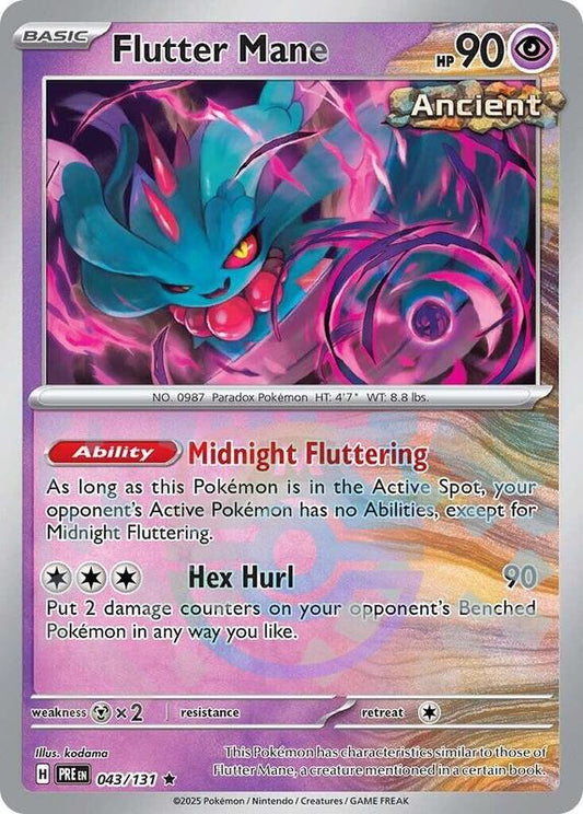 Flutter Mane (Master Ball Pattern) - Holofoil 043/131 Prismatic Evolutions | Rare Pokemon Card