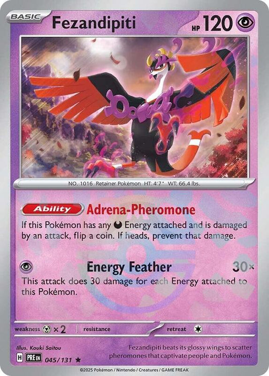 Fezandipiti (Master Ball Pattern) - Holofoil 045/131 Prismatic Evolutions | Rare Pokemon Card