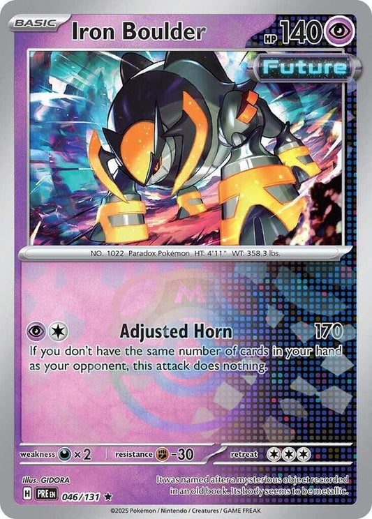 Iron Boulder (Master Ball Pattern) - Holofoil 046/131 Prismatic Evolutions | Rare Pokemon Card