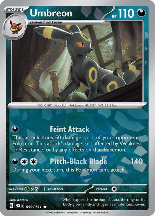 Umbreon (Master Ball Pattern) - Holofoil 059/131 Prismatic Evolutions | Rare Pokemon Card