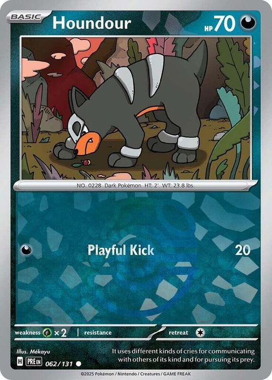 Houndour (Master Ball Pattern) - Holofoil 062/131 Prismatic Evolutions | Common Pokemon Card
