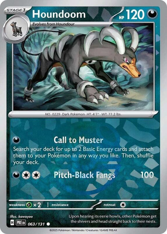 Houndoom (Master Ball Pattern) - Holofoil 063/131 Prismatic Evolutions | Common Pokemon Card