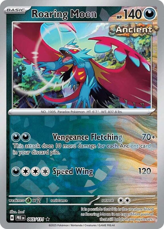 Roaring Moon (Master Ball Pattern) - Holofoil 065/131 Prismatic Evolutions | Rare Pokemon Card